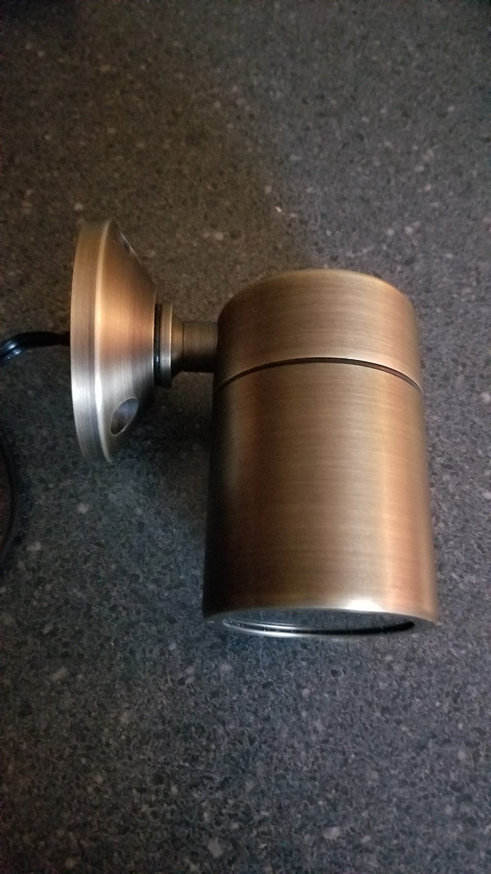 Antique Brass Down/Deck Cylinder Light
