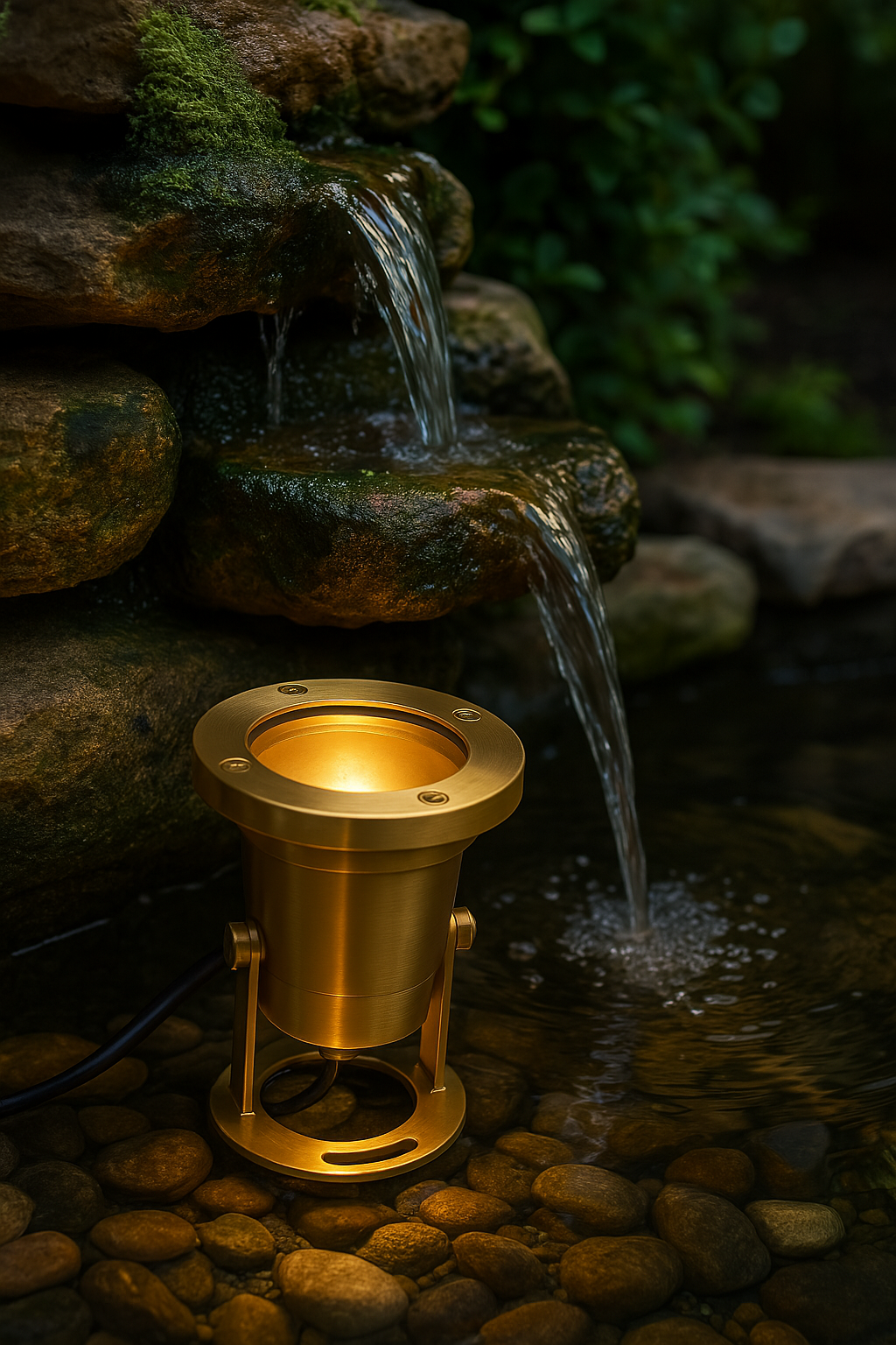 Solid Brass Underwater Submersible Spotlight 12V